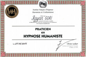 Diplôm praticien en hypnose humaniste hypno-alchimiste