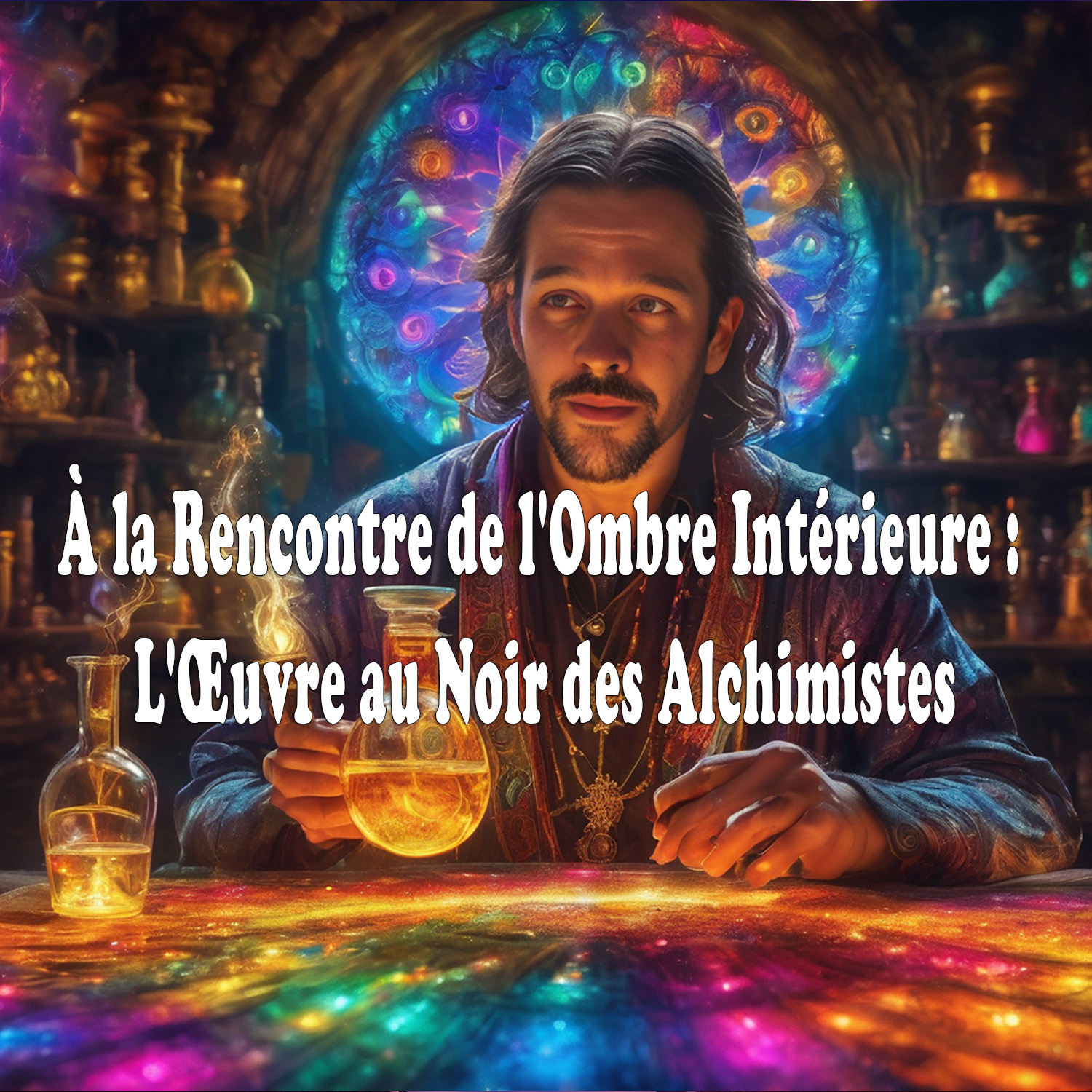 Image symbolisant l’introspection et l’alchimie de l’ombre intérieure