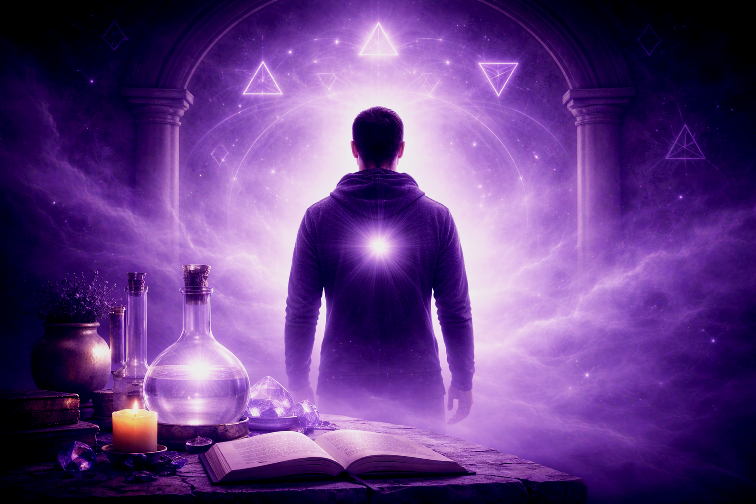 Œuvre au Blanc : contemplation du seuil intérieur, stabilité et clarté — Rayan Gori, Hypno-Alchimiste