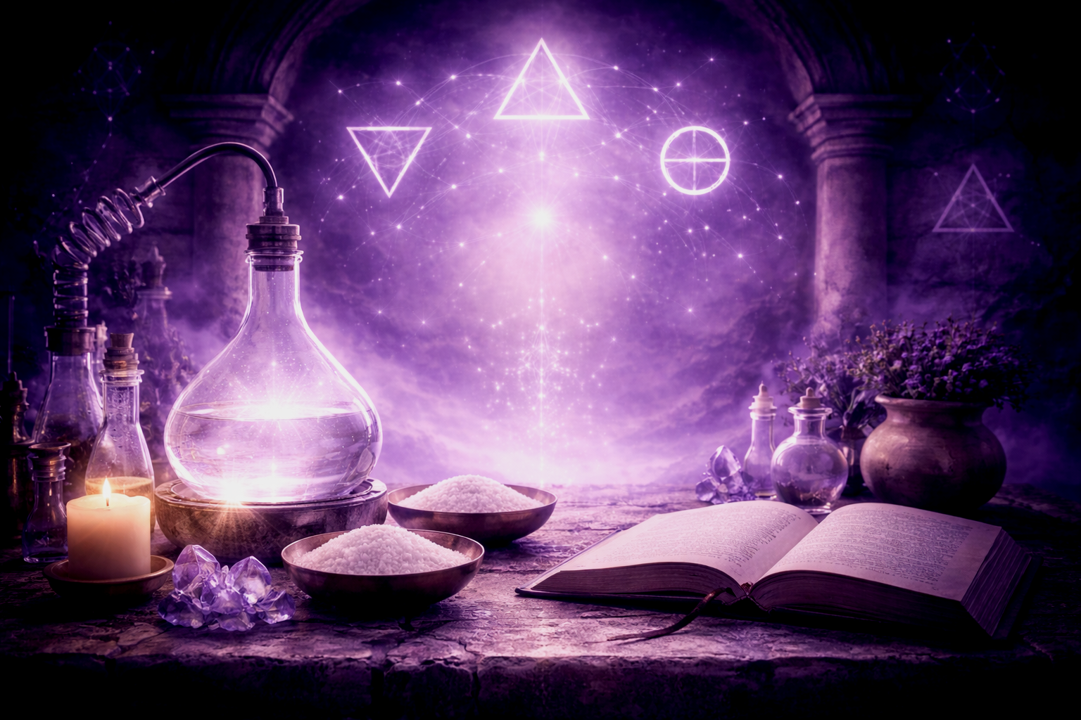 Œuvre au Blanc : laboratoire alchimique et purification de l’esprit — Rayan Gori, Hypno-Alchimiste