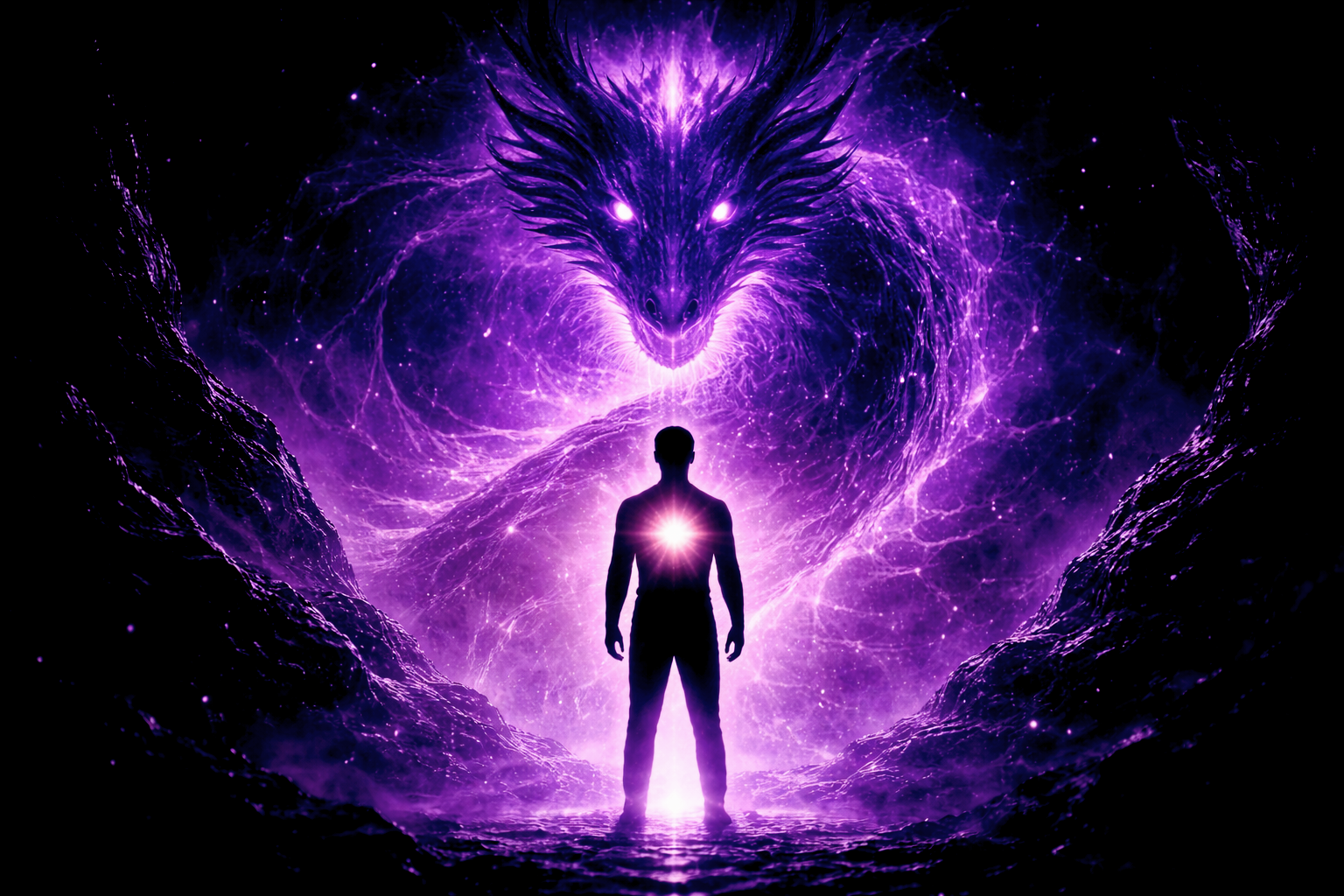 Œuvre au Rouge : le dragon intérieur transformé — Rayan Gori, Hypno-Alchimiste