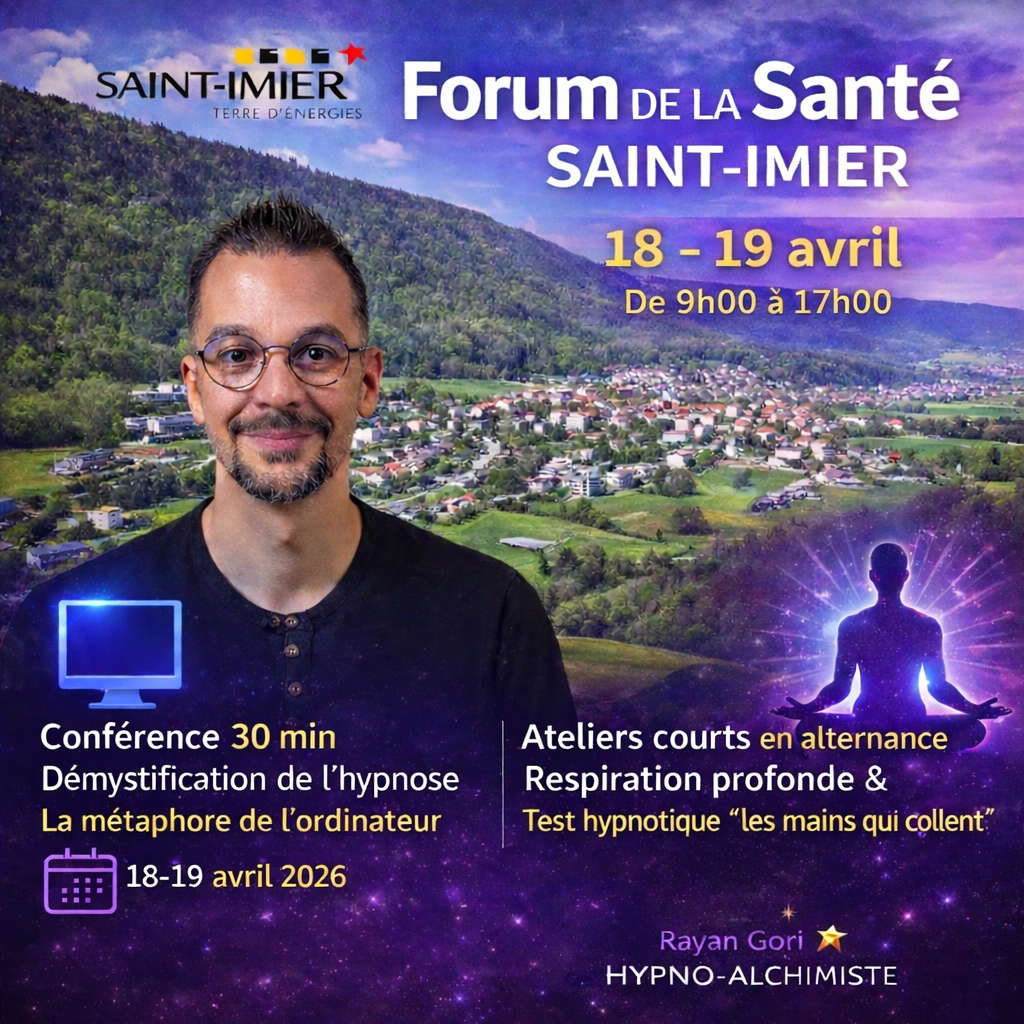 Interventions Hypno-Alchimiste – Forum de la Santé 2026 à Saint-Imier