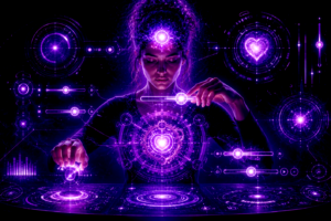 Femme en état d’hypnose symbolisant la régulation émotionnelle chez une personne hypersensible